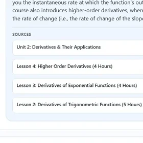 One of Marlo’s answers in a Moodle course, with the course pages it came from listed under Sources